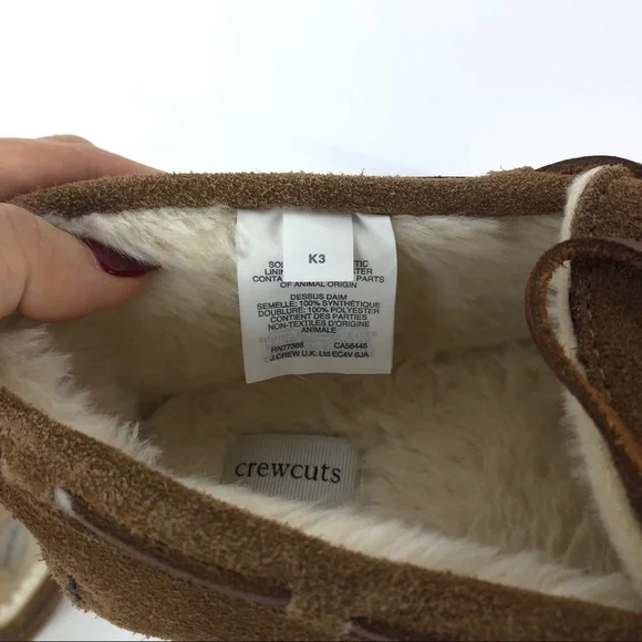Crewcuts brown moccasin slippers K3 - Picture 7 of 9